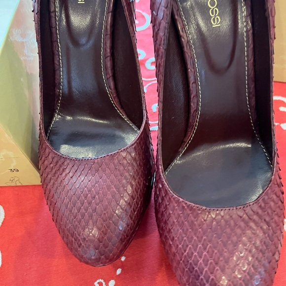 Barbour python leather blood red Sergio Rossi - Picture 4 of 14